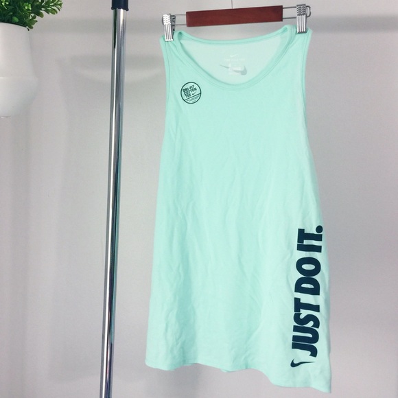 Nike 'Just Do It' Mint Green Dri-Fit Cotton Tank